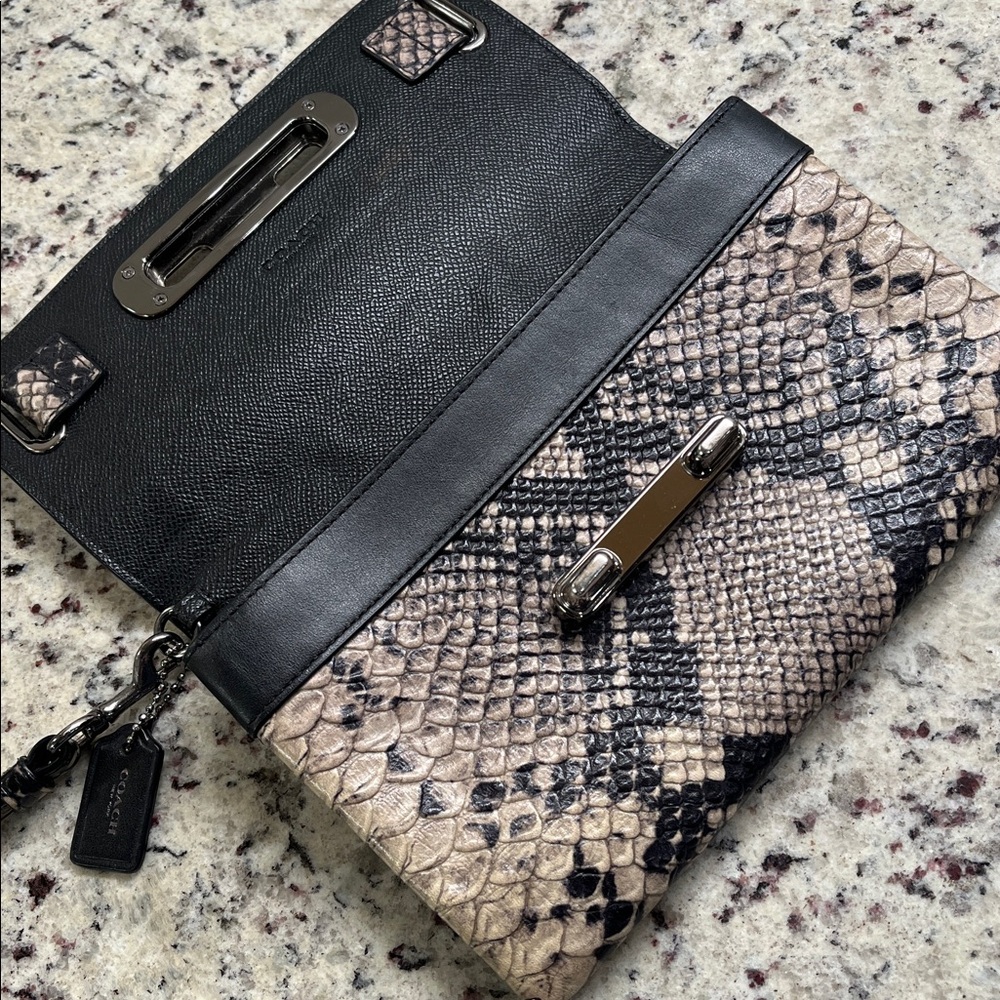 Coach Python Swagger Clutch Euc - image 7